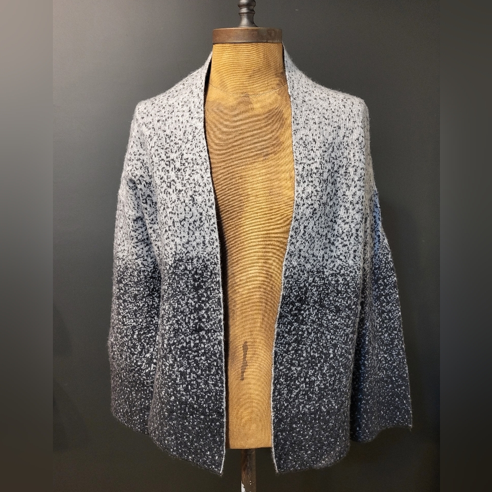 Benedetta B. Merino Wool Cashmere Blend Gray Cardigan Sweater Size Small